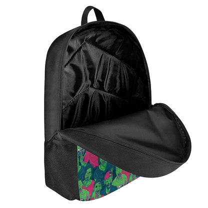 Green Walking Zombie Print 17 Inch Backpack