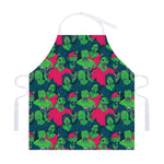Green Walking Zombie Print Adjustable Apron