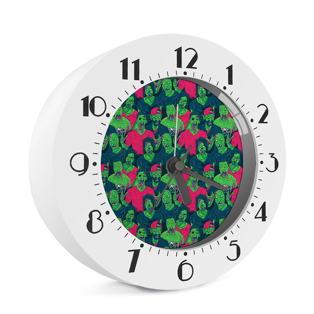 Green Walking Zombie Print Alarm Clock
