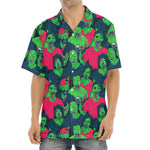 Green Walking Zombie Print Aloha Shirt