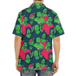 Green Walking Zombie Print Aloha Shirt