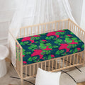 Green Walking Zombie Print Baby Crib Sheet