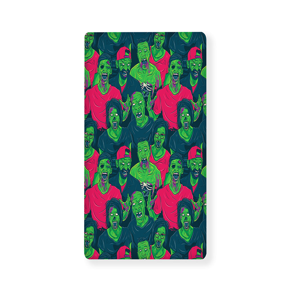 Green Walking Zombie Print Baby Crib Sheet