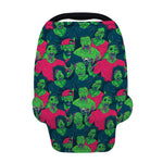 Green Walking Zombie Print Baby Seat Cover