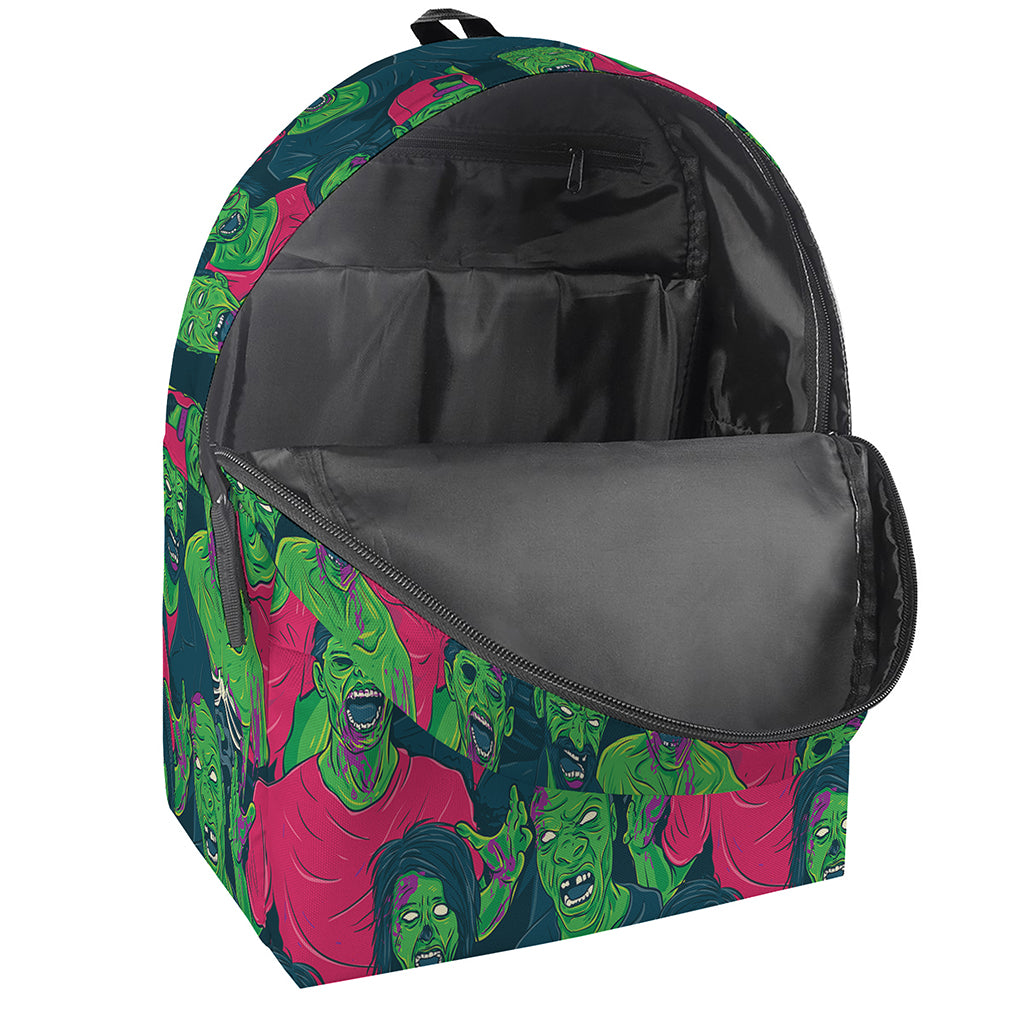 Green Walking Zombie Print Backpack