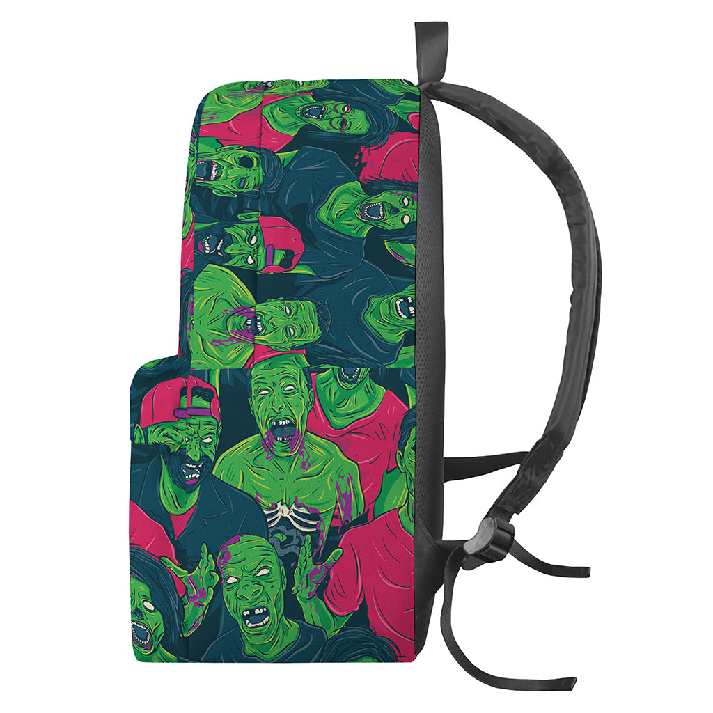 Green Walking Zombie Print Backpack