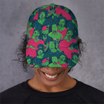 Green Walking Zombie Print Baseball Cap