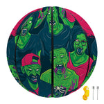 Green Walking Zombie Print Basketball