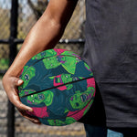 Green Walking Zombie Print Basketball