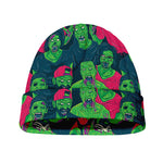 Green Walking Zombie Print Beanie