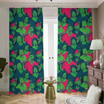 Green Walking Zombie Print Blackout Pencil Pleat Curtains