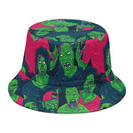 Green Walking Zombie Print Bucket Hat