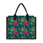 Green Walking Zombie Print Canvas Tote Bag