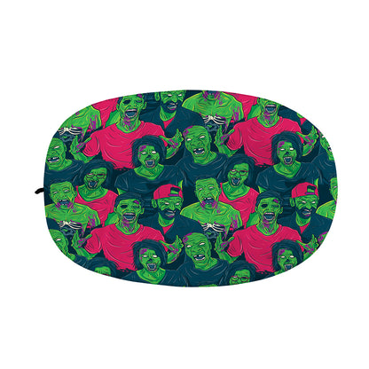 Green Walking Zombie Print Car Side Mirror Covers