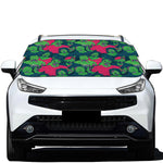 Green Walking Zombie Print Car Windshield Snow Cover