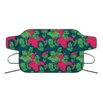 Green Walking Zombie Print Car Windshield Snow Cover