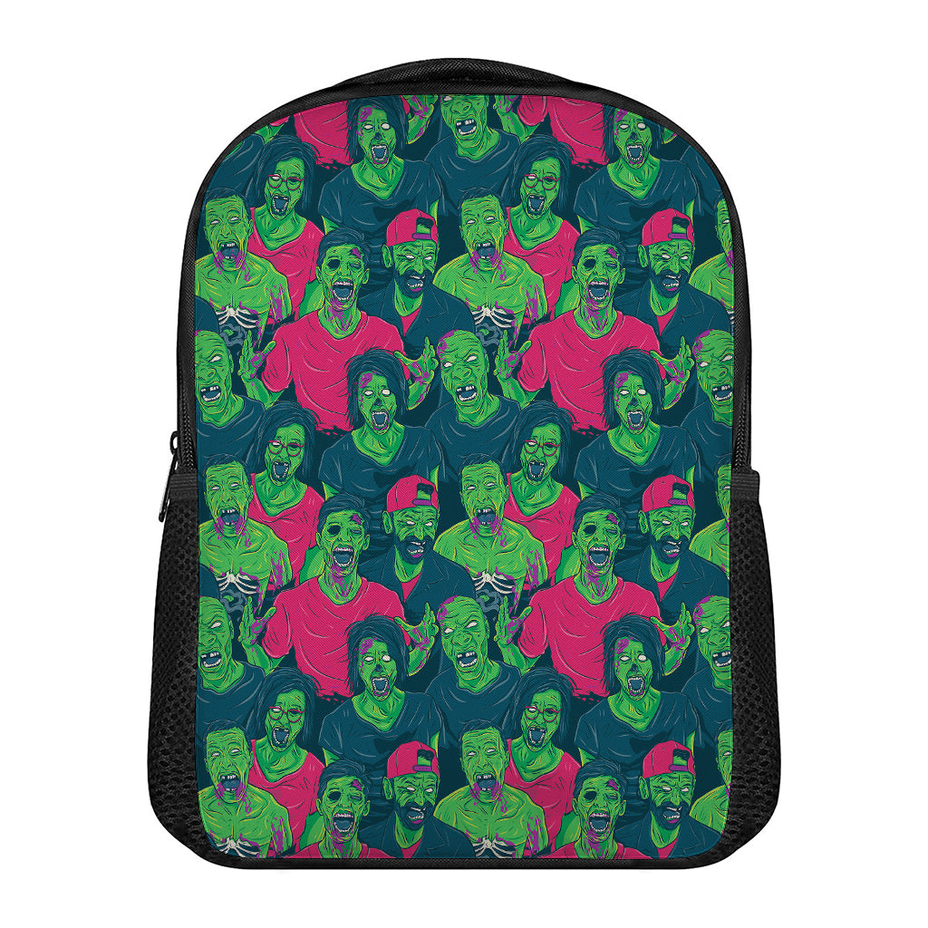 Green Walking Zombie Print Casual Backpack