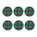 Green Walking Zombie Print Coaster Set
