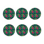 Green Walking Zombie Print Coaster Set