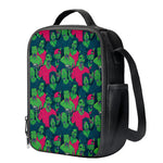 Green Walking Zombie Print Crossbody Lunch Bag