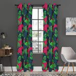 Green Walking Zombie Print Curtain