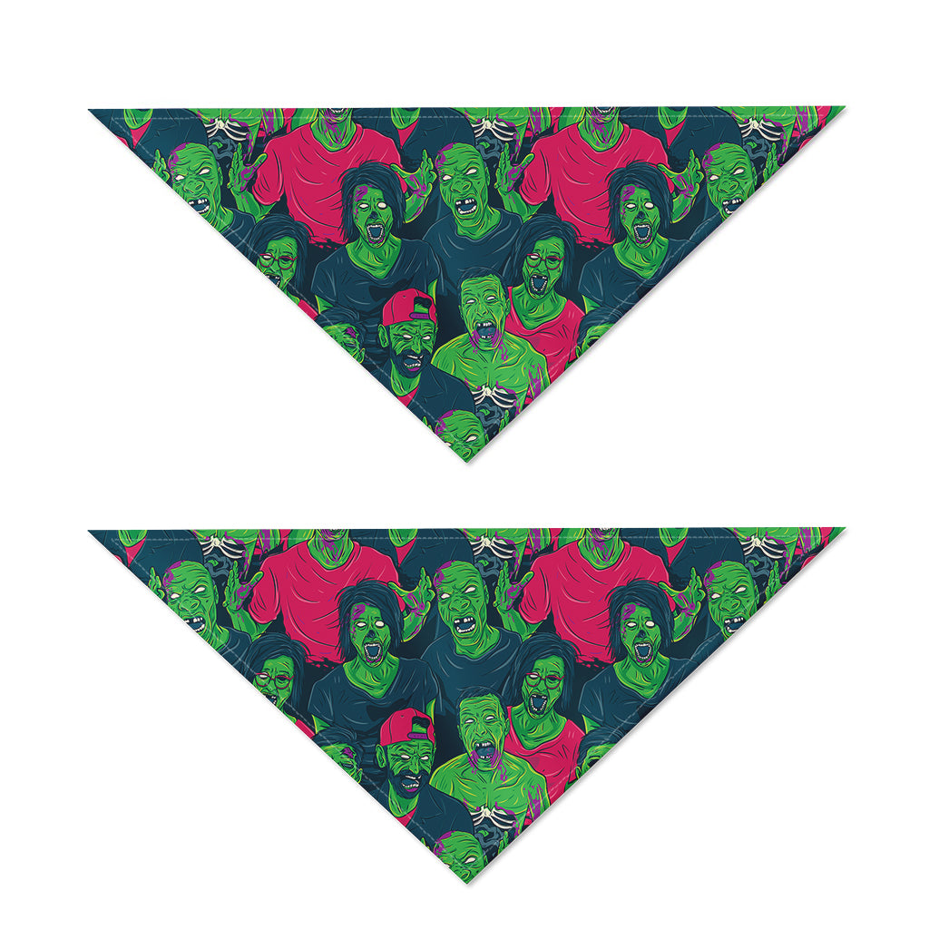 Green Walking Zombie Print Dog Bandana