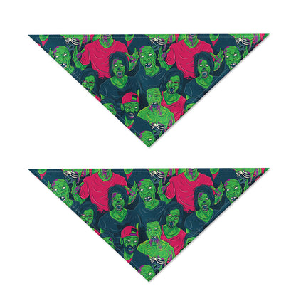 Green Walking Zombie Print Dog Bandana