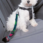 Green Walking Zombie Print Dog Seat Belt