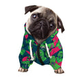 Green Walking Zombie Print Dog Zip Up Hoodie