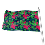 Green Walking Zombie Print Flag