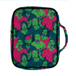 Green Walking Zombie Print Front Pocket Bible Bag
