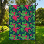 Green Walking Zombie Print Garden Flag