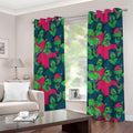 Green Walking Zombie Print Grommet Curtains