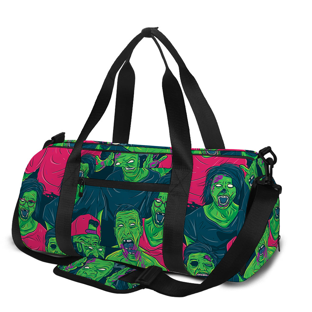 Green Walking Zombie Print Gym Bag