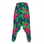 Green Walking Zombie Print Hammer Pants