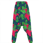 Green Walking Zombie Print Hammer Pants