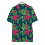 Green Walking Zombie Print Hawaiian Shirt