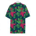 Green Walking Zombie Print Hawaiian Shirt