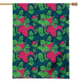 Green Walking Zombie Print House Flag