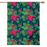 Green Walking Zombie Print House Flag