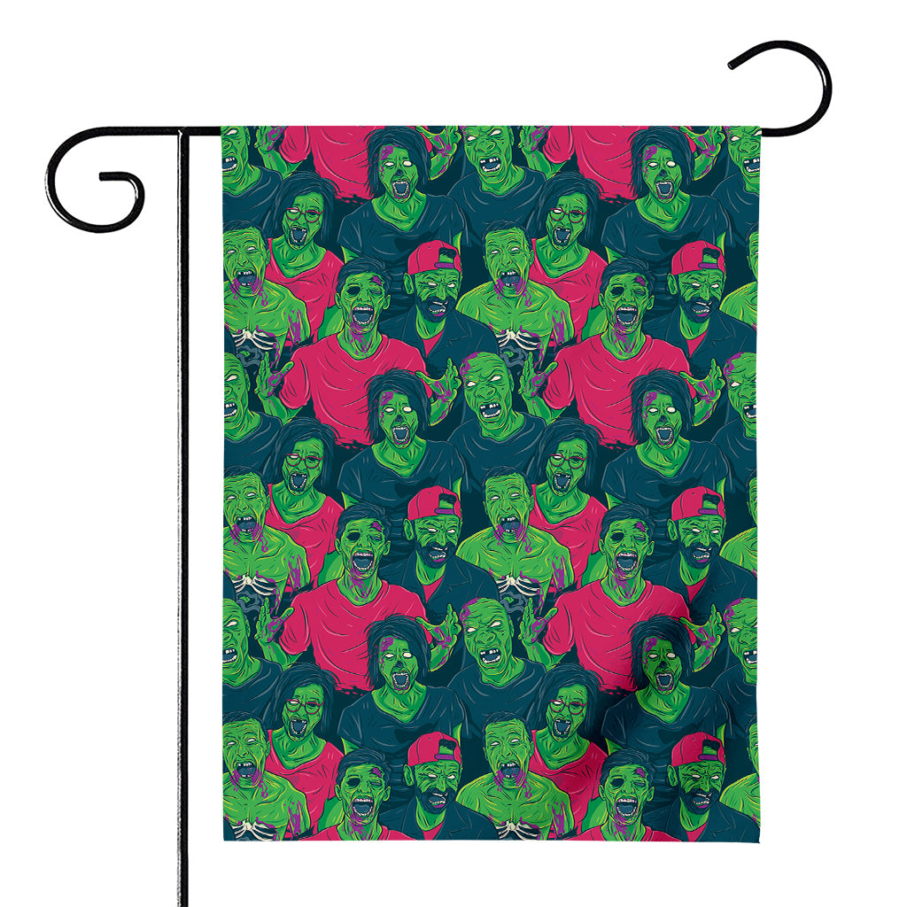 Green Walking Zombie Print House Flag