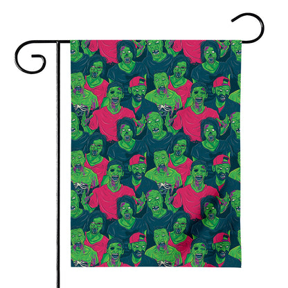 Green Walking Zombie Print House Flag