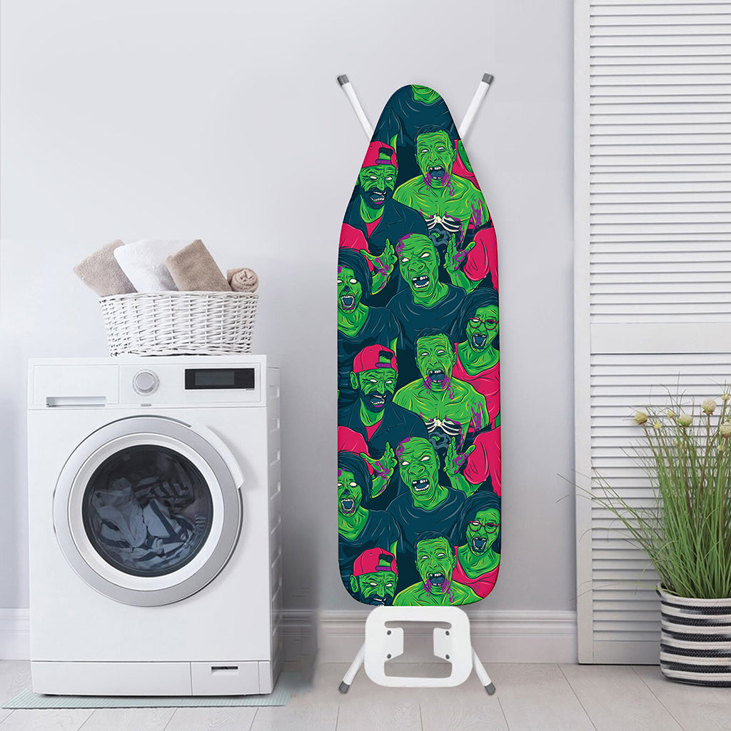 Green Walking Zombie Print Ironing Board Cover