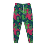 Green Walking Zombie Print Jogger Pants