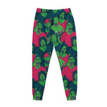 Green Walking Zombie Print Jogger Pants