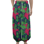 Green Walking Zombie Print Lantern Pants