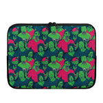 Green Walking Zombie Print Laptop Sleeve