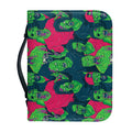Green Walking Zombie Print Leather Bible Cover
