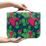 Green Walking Zombie Print Leather Bible Cover