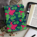 Green Walking Zombie Print Leather Bible Cover